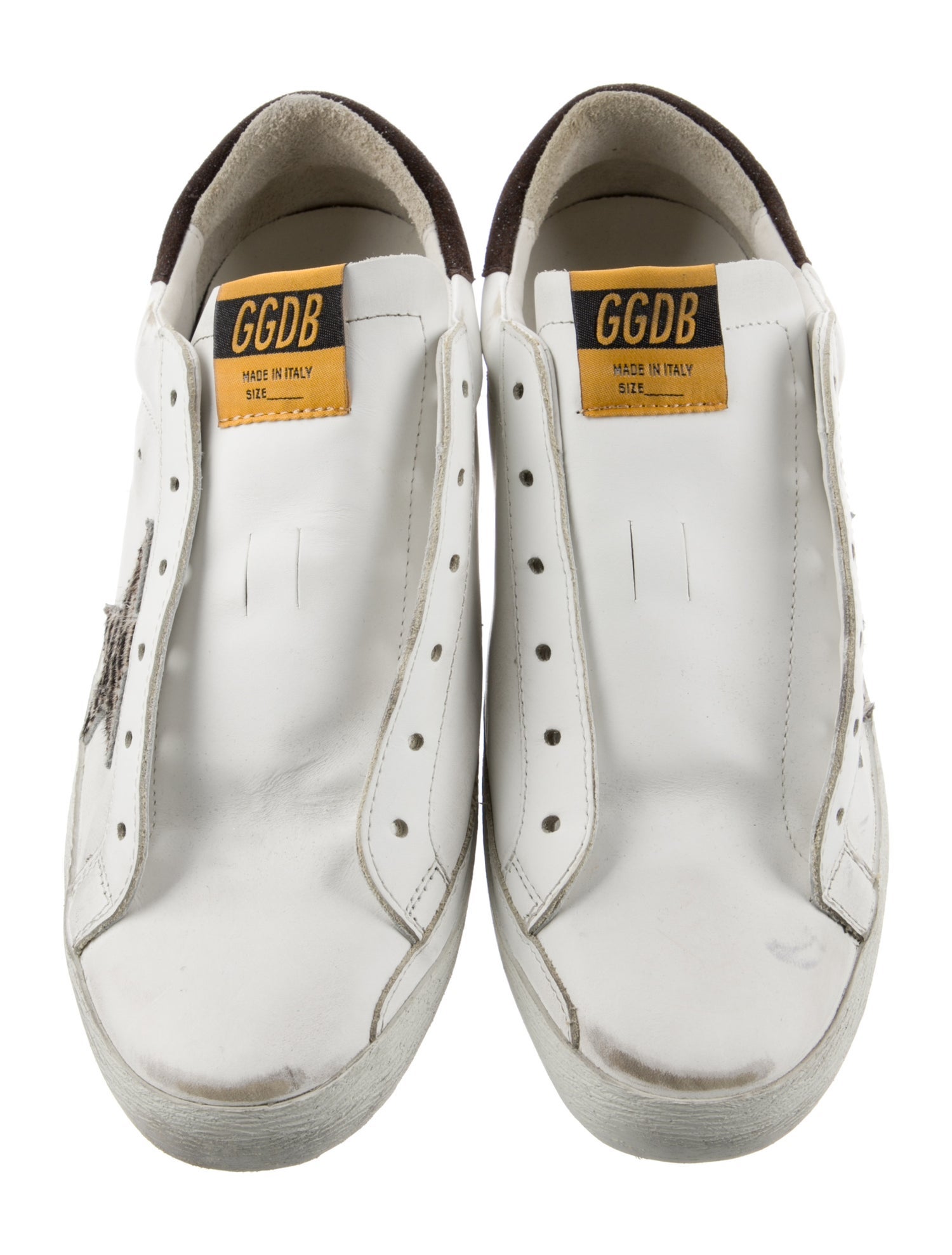Golden Goose Leather Distressed Accents Sneakers